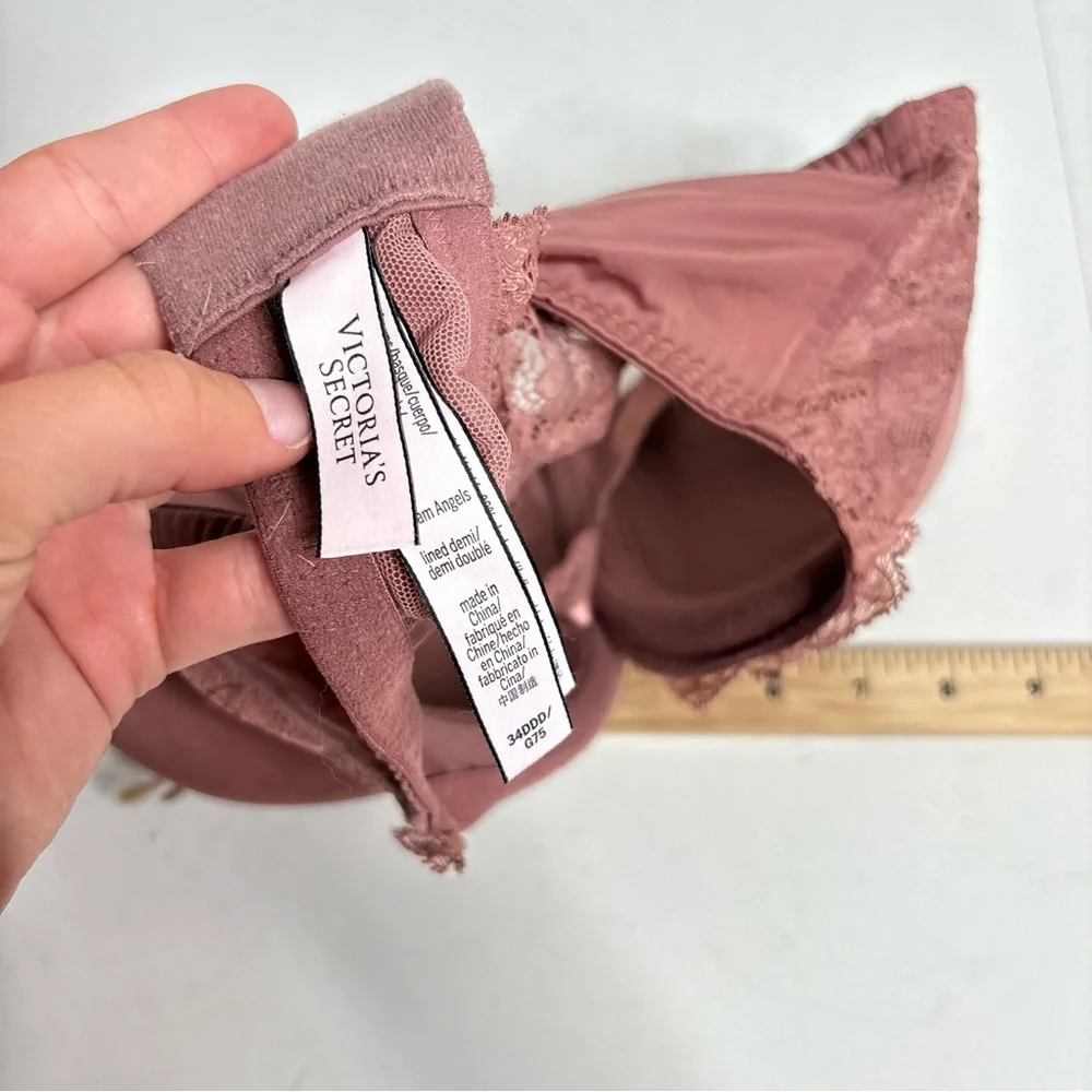 Victoria’s secret dream angels lined demi blush bra 34ddd - Picture 3 of 3
